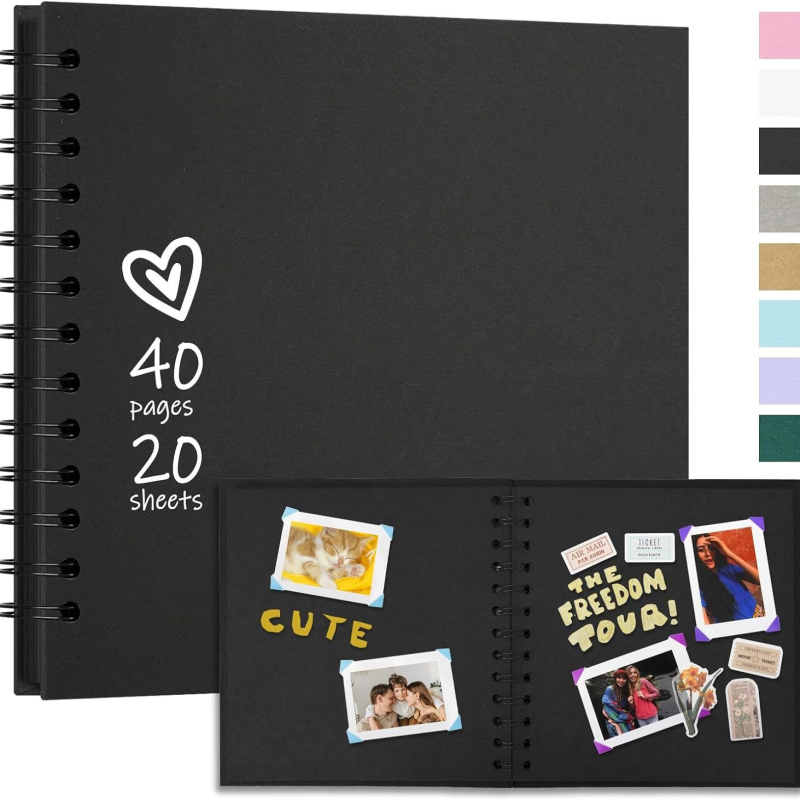 Σκραπμουκ από Kraft χαρτί με φύλλα σε χαλαρή δέση, χειροποίητο λεύκωμα γάμου για αναμνήσεις, 1–50 σελίδες, χαρτί 100 g