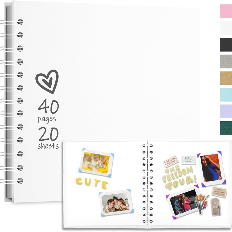 Σκραπμουκ από Kraft χαρτί με φύλλα σε χαλαρή δέση, χειροποίητο λεύκωμα γάμου για αναμνήσεις, 1–50 σελίδες, χαρτί 100 g