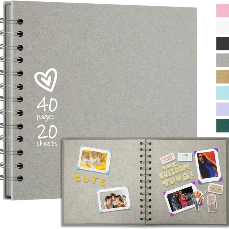 Σκραπμουκ από Kraft χαρτί με φύλλα σε χαλαρή δέση, χειροποίητο λεύκωμα γάμου για αναμνήσεις, 1–50 σελίδες, χαρτί 100 g