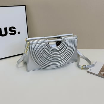 Crossbody torbica od PU kože, gradski jednostavni stil, horizontalni kvadratni oblik, magnetska kopča, džep za telefon
