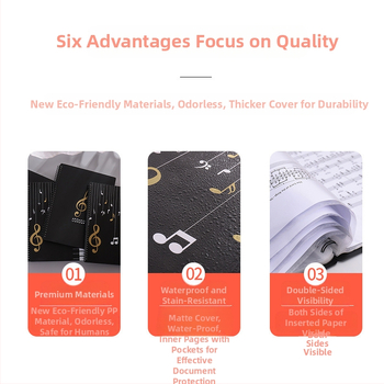 Фолдер за нотни партитури с джоб за вмъкване и клип — за ученици — Марка: Друга; Не е подарък; IP не е разрешено