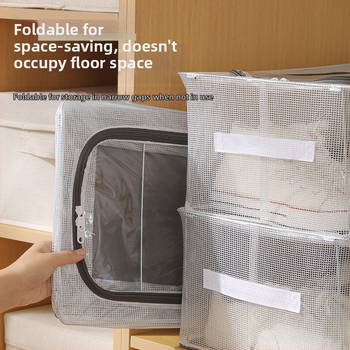 Κουτί αποθήκευσης παπουτσιών, PVC, με καπάκι, αναδιπλούμενο, 30 L χωρητικότητα, δυνατότητα στοίβαξης