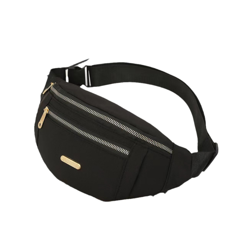 Ženska pojas torba od najlona – ulični stil, zatvarač, džep za telefon