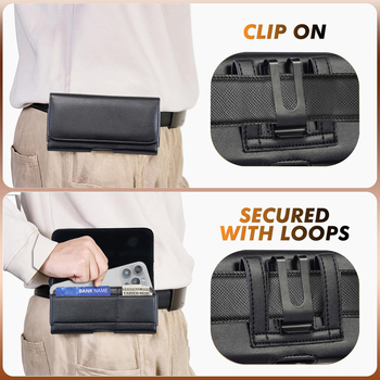 Tālruņa maciņa lieta ar jostas klipu un maku stilu (PU āda; maku stils; pret kritumiem, pret nolietošanās, pret pirkstu nospiedumiem; pielāgošana atbalstīta; universāla savietojamība)