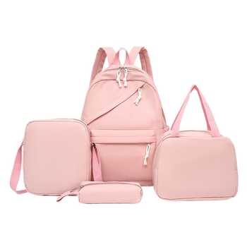 Νάιλον μονόχρωμο σακίδιο με ιμάντες αερομαξιλαρίων για μαθητές γυμνασίου, ανθεκτικό στη φθορά