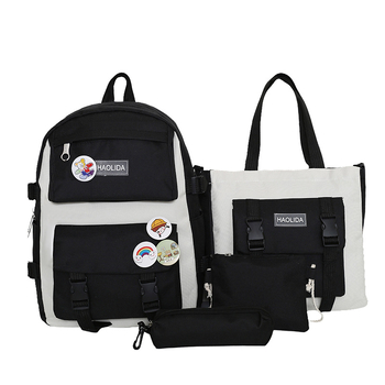 Σχολική τσάντα για κορίτσια, φρέσκος και γλυκός στυλ, νάιλον, χωράει 15 ιντσών φορητό, χωρητικότητα κάτω από 20 λίτρα