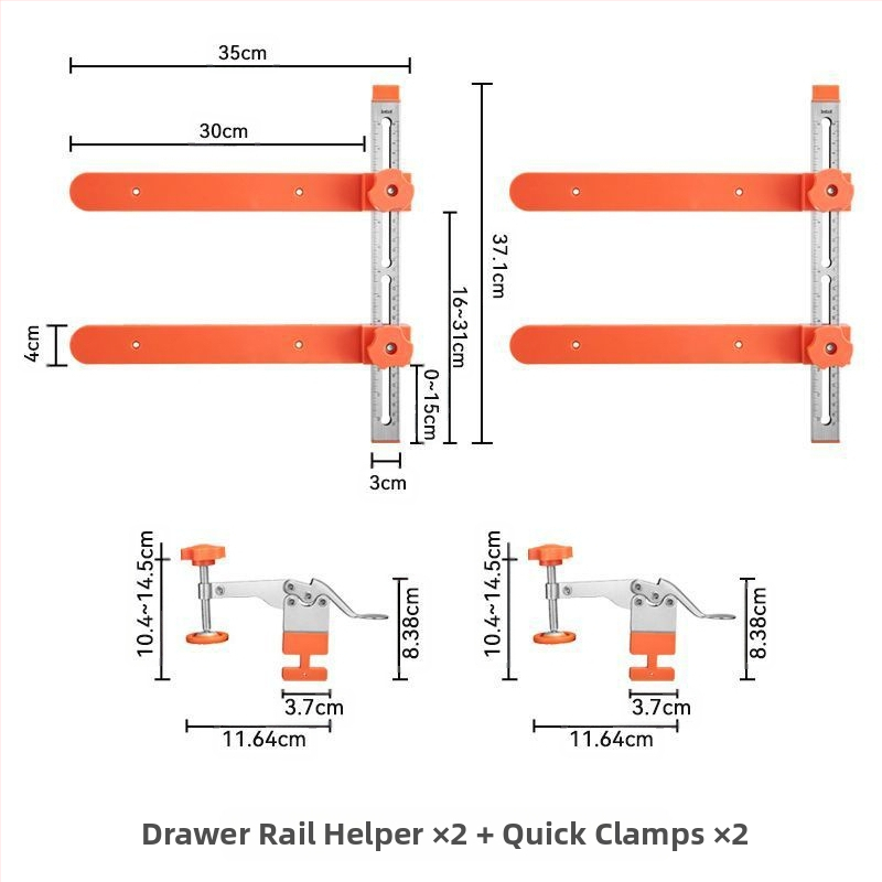 Stalčiaus bėgių įrankis — greitas išdėstymas, gręžimas ir montavimas, reguliuojamas sujungimas, Taozao
