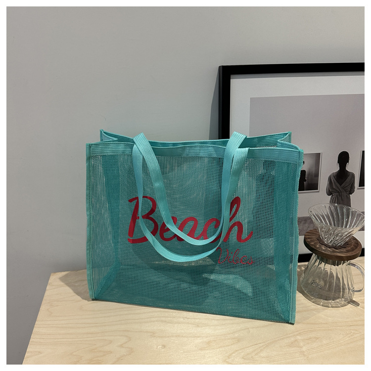 Нейлонова tote торба с джоб за телефон, хоризонтална квадратна форма и двойни презрамки