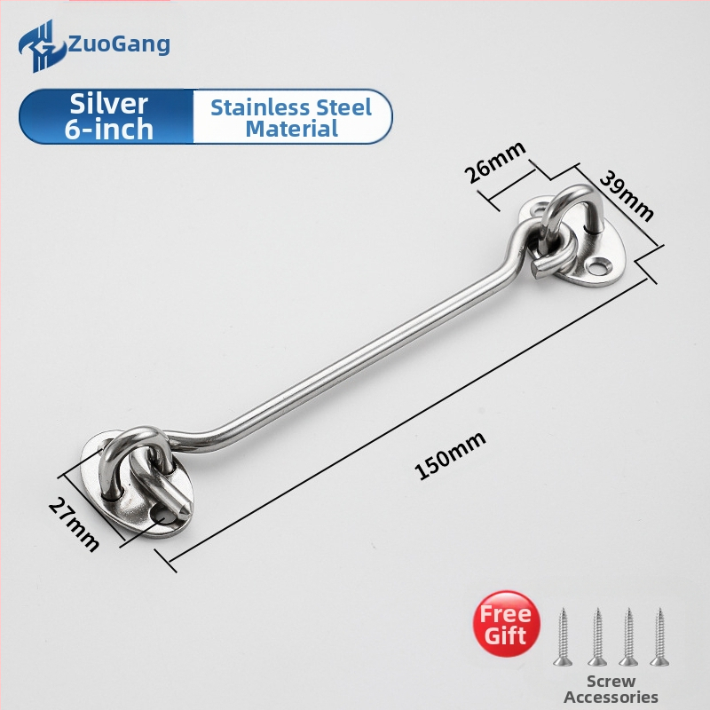 Rozsdamentes acél Wind Hook ajtó- és ablakokhoz — Márka Left Steel, Modell Wind Hook, modern minimalist hardver-kiegészítő