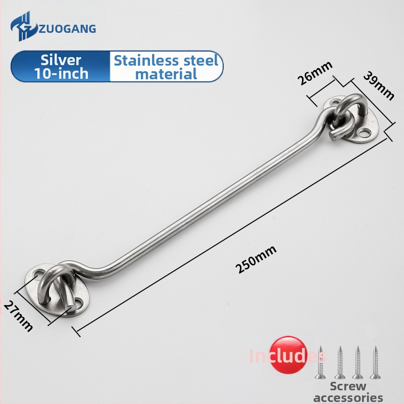 Rozsdamentes acél Wind Hook ajtó- és ablakokhoz — Márka Left Steel, Modell Wind Hook, modern minimalist hardver-kiegészítő