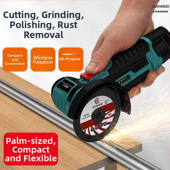 Презареждащ се електрически ъглов шлайф за полиране, шлифоване и рязане – ръчен, преносим, 188 V