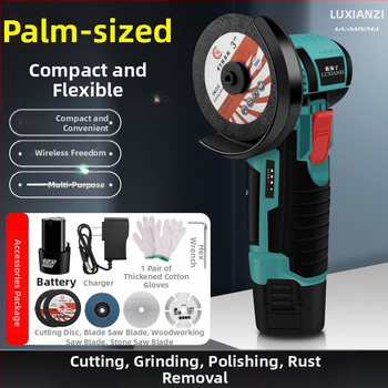 Презареждащ се електрически ъглов шлайф за полиране, шлифоване и рязане – ръчен, преносим, 188 V