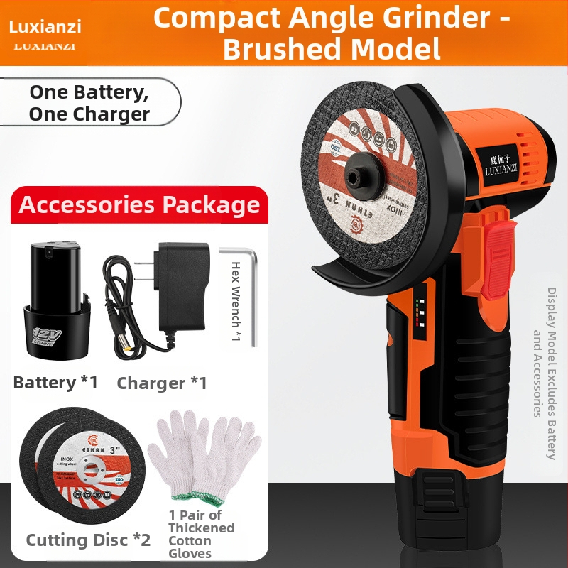 Презареждащ се електрически ъглов шлайф за полиране, шлифоване и рязане – ръчен, преносим, 188 V