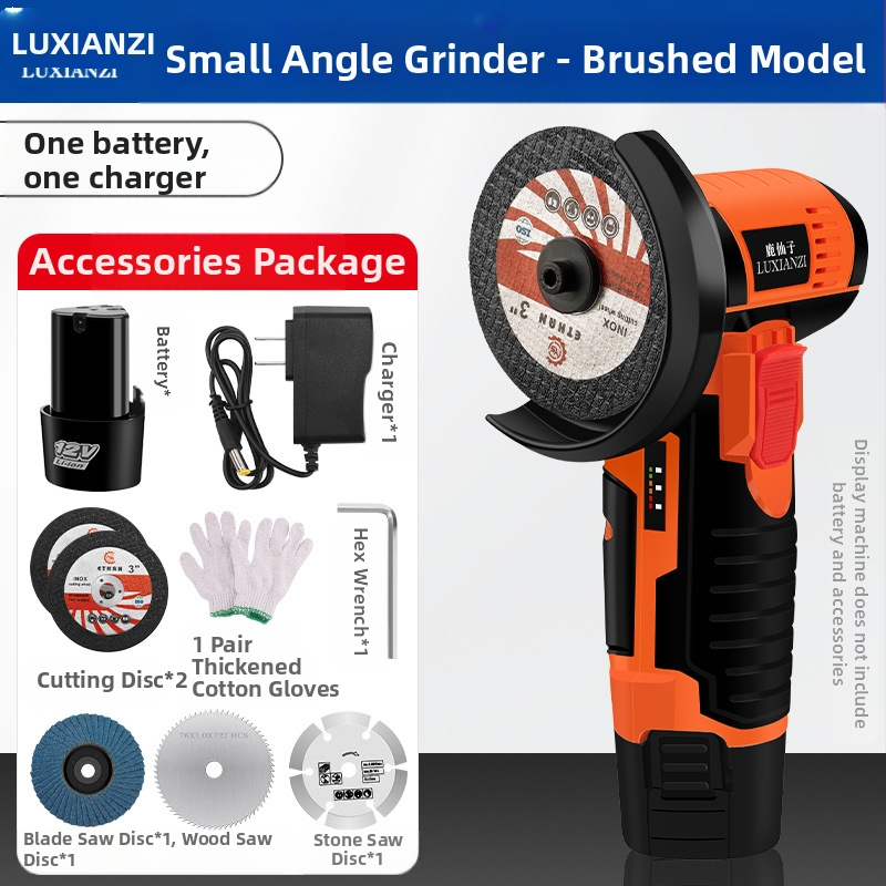 Презареждащ се електрически ъглов шлайф за полиране, шлифоване и рязане – ръчен, преносим, 188 V