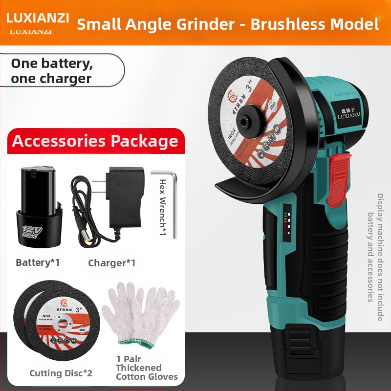 Презареждащ се електрически ъглов шлайф за полиране, шлифоване и рязане – ръчен, преносим, 188 V