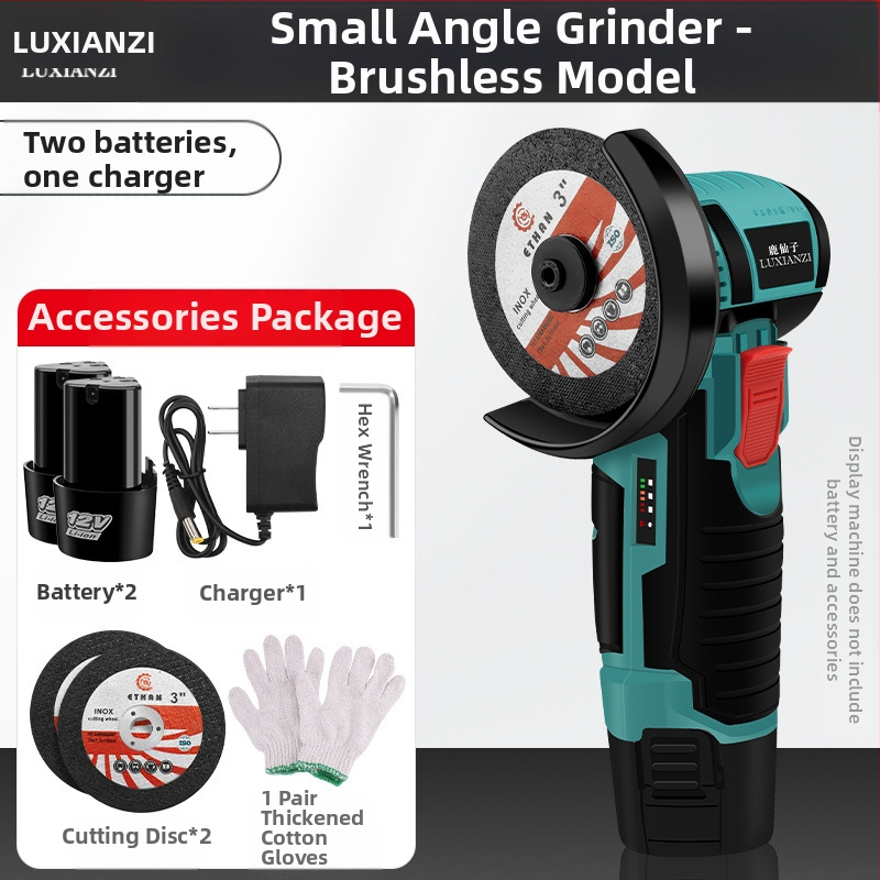 Презареждащ се електрически ъглов шлайф за полиране, шлифоване и рязане – ръчен, преносим, 188 V