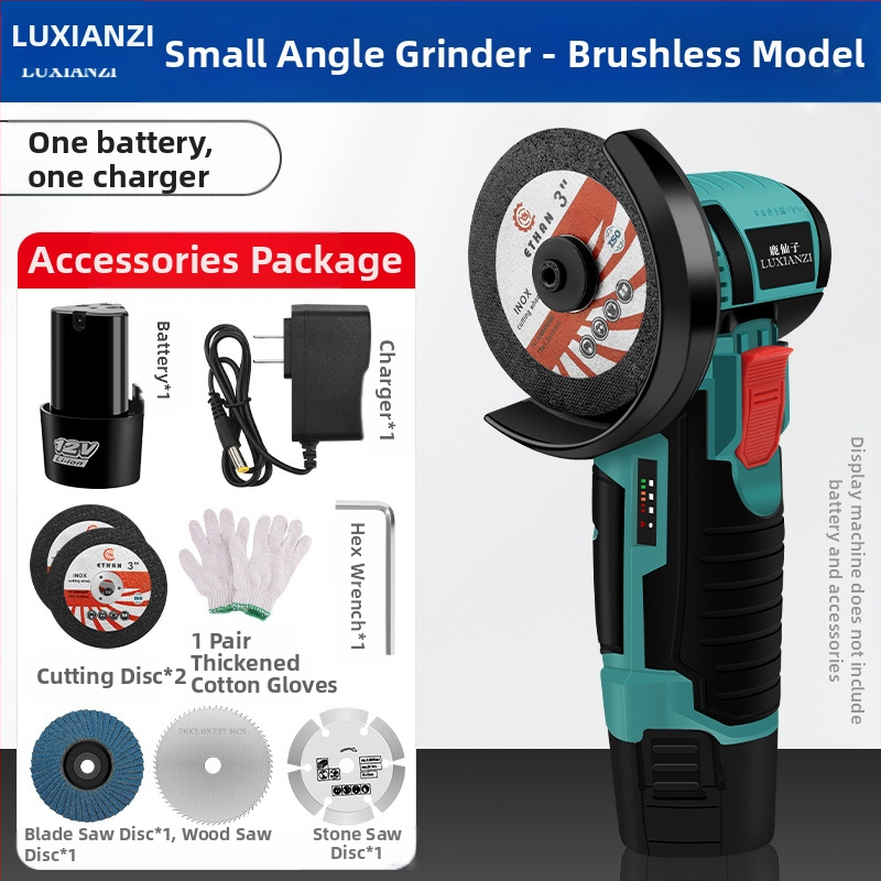 Презареждащ се електрически ъглов шлайф за полиране, шлифоване и рязане – ръчен, преносим, 188 V