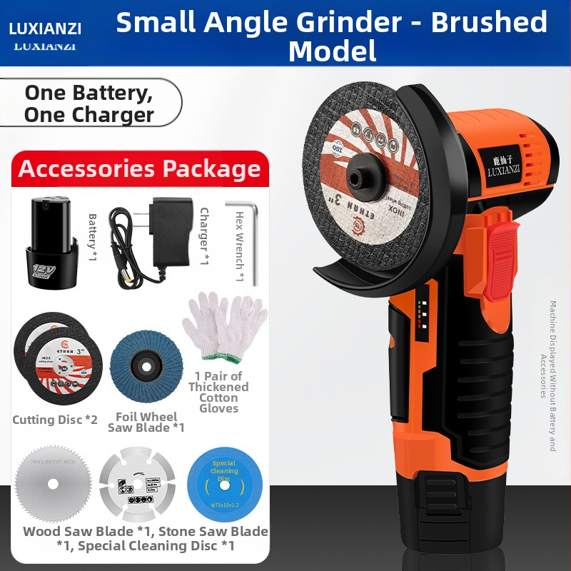 Презареждащ се електрически ъглов шлайф за полиране, шлифоване и рязане – ръчен, преносим, 188 V