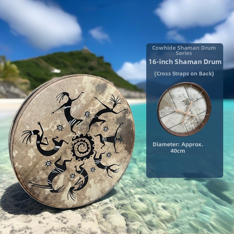 Juhbőrös kéz-dob felnőtteknek — sámán stílusú terápiás ütőhangszer jóga és hanggyógyítás