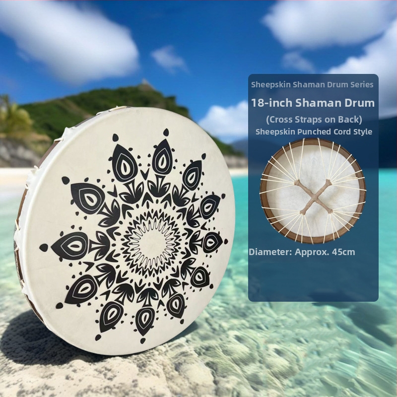 Juhbőrös kéz-dob felnőtteknek — sámán stílusú terápiás ütőhangszer jóga és hanggyógyítás