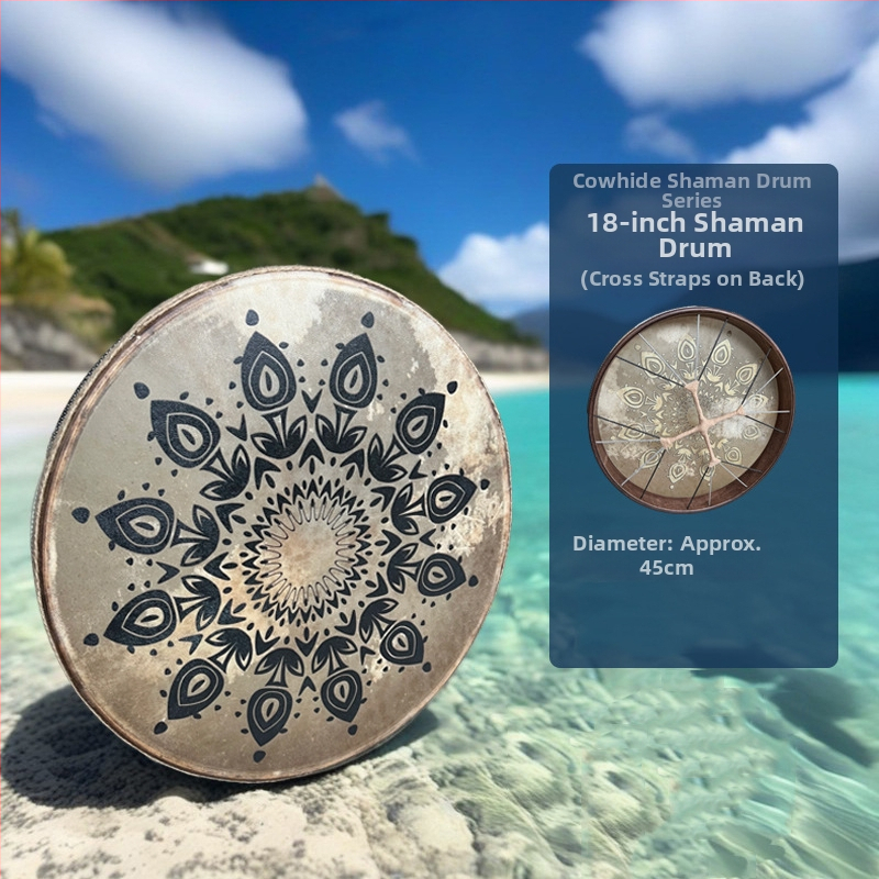 Juhbőrös kéz-dob felnőtteknek — sámán stílusú terápiás ütőhangszer jóga és hanggyógyítás