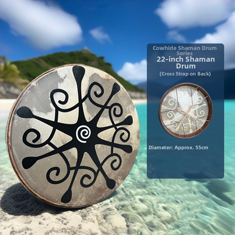 Juhbőrös kéz-dob felnőtteknek — sámán stílusú terápiás ütőhangszer jóga és hanggyógyítás