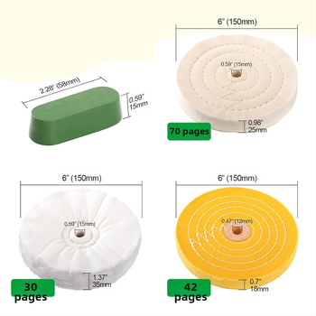 Fengpeng Σετ γυαλιστικού αυτοκινήτου με δίσκο από ύφασμα — βελούδινο δίσκο, παχύτερο βαμβακερό πανί, μεταλλικό σετ εργαλείων με κηρό μελισσών