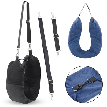 U formos kaklo kelioninis pagalvė su laikymo maišeliu, megztas audinys, aukštis 5.1–10 cm, svoris 0.55–1.0 kg, suaugusiems