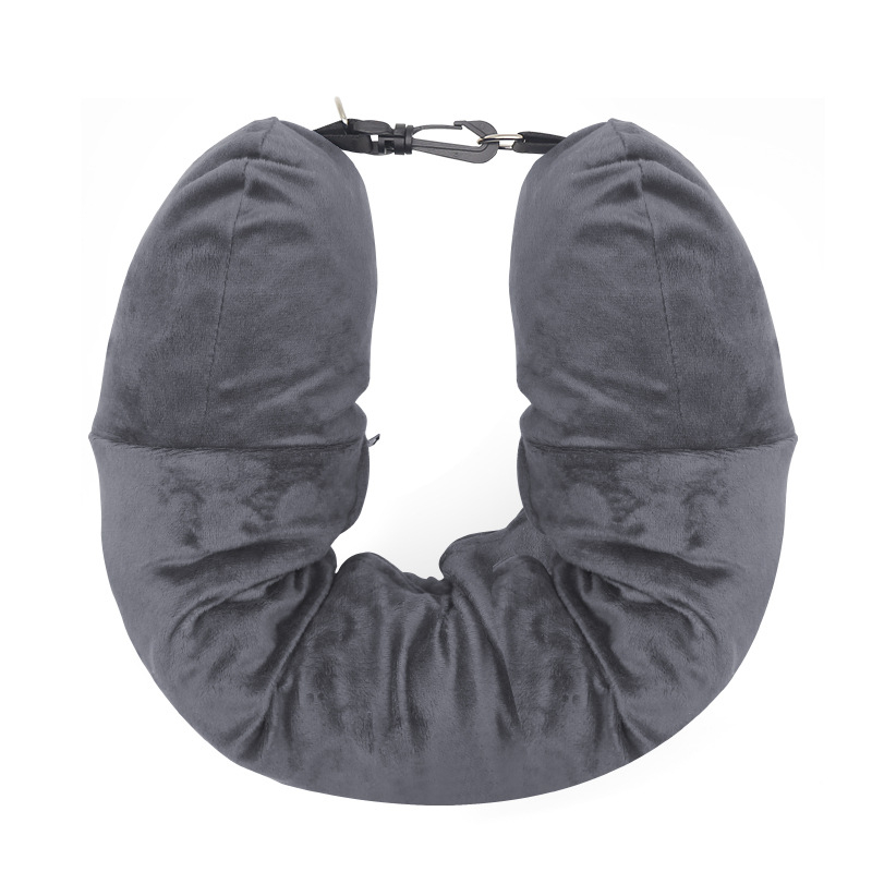 U formos kaklo kelioninis pagalvė su laikymo maišeliu, megztas audinys, aukštis 5.1–10 cm, svoris 0.55–1.0 kg, suaugusiems