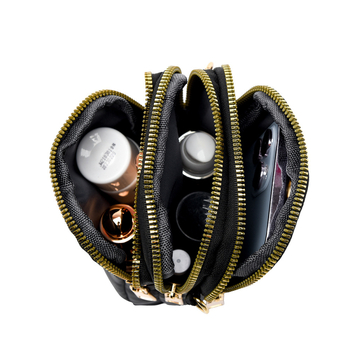 Geantă crossbody din Oxford, formă verticală pătrată, fermoar și buzunar intern pentru telefon