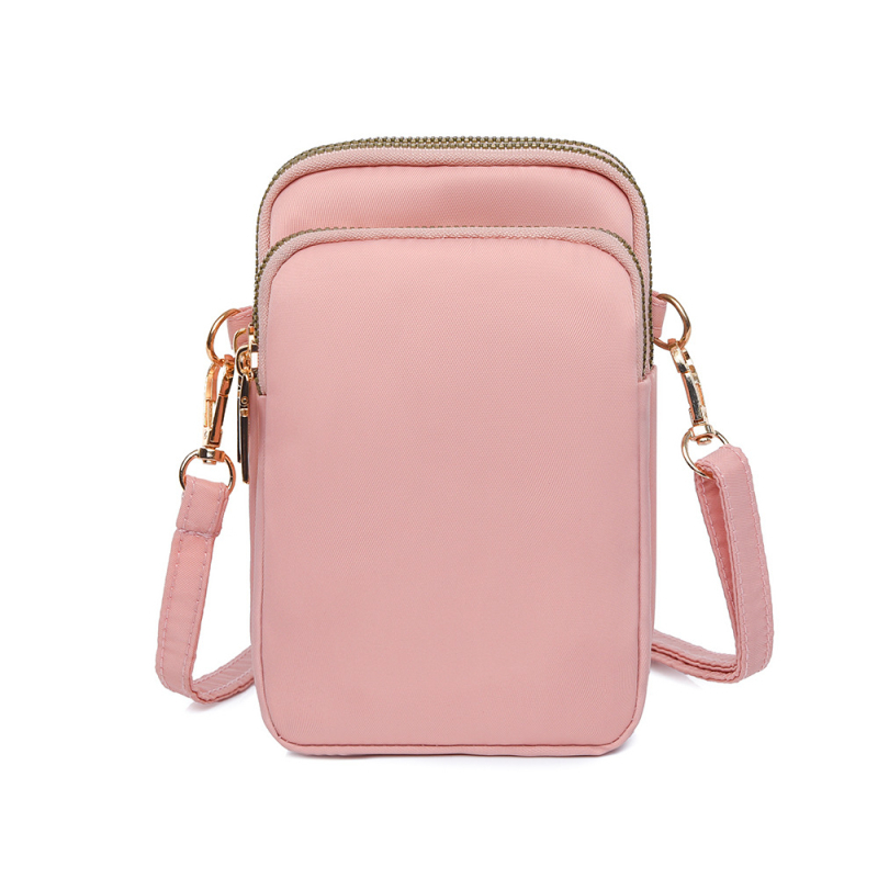 Geantă crossbody din Oxford, formă verticală pătrată, fermoar și buzunar intern pentru telefon