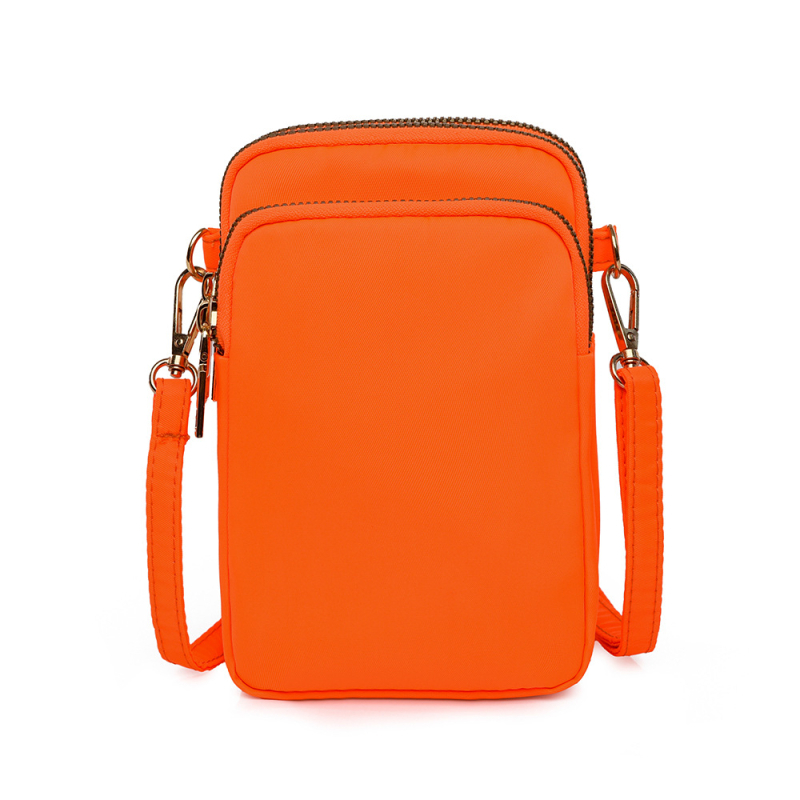 Geantă crossbody din Oxford, formă verticală pătrată, fermoar și buzunar intern pentru telefon