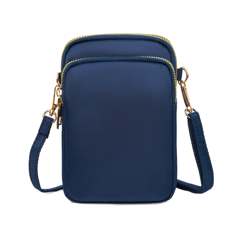 Geantă crossbody din Oxford, formă verticală pătrată, fermoar și buzunar intern pentru telefon