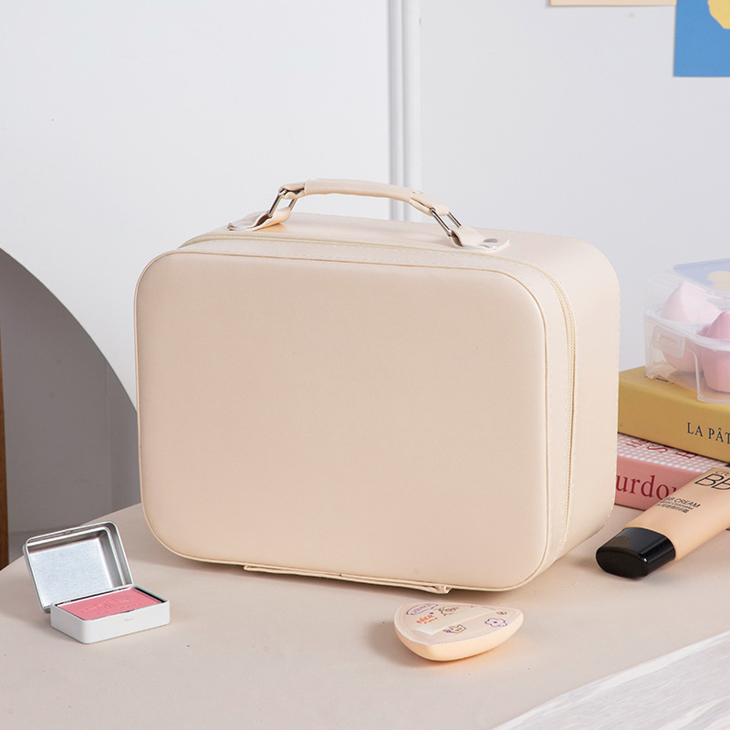 Tükrös kozmetikai táska, PU anyag, nagy kapacitású, hordozható, vízálló