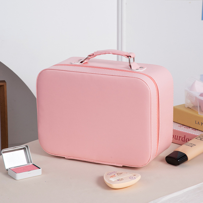 Tükrös kozmetikai táska, PU anyag, nagy kapacitású, hordozható, vízálló