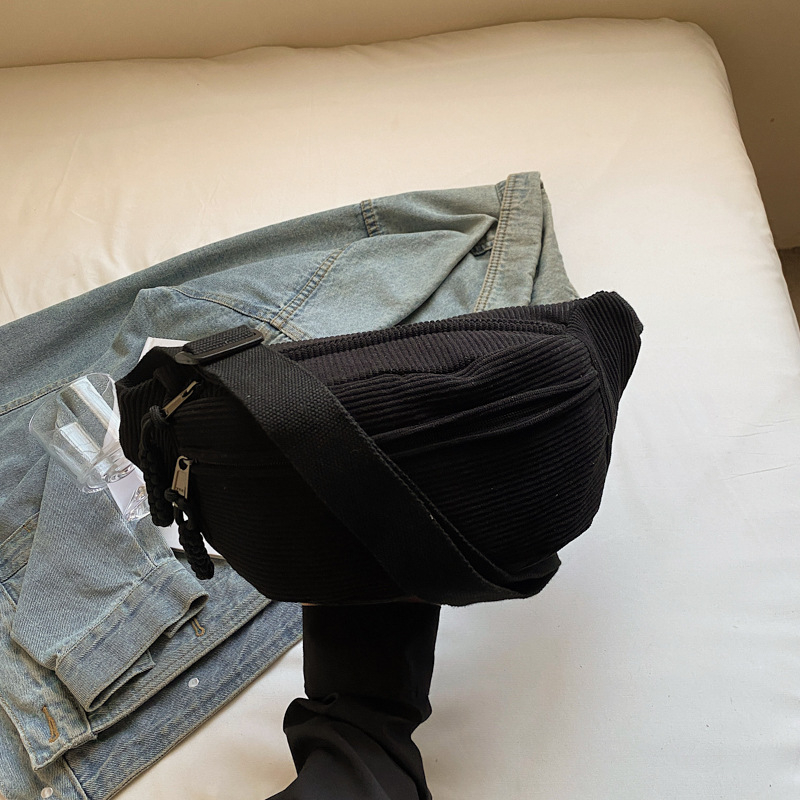 Женска през рамо чанта - уличен стил, плат, цип, вътрешен джоб за телефон, пролет 2025