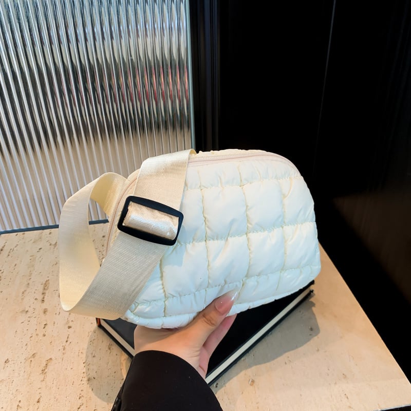 Geantă talie din nylon, crossbody, unisex, compactă, pătrată, cu fermoar și buzunare pentru telefon și buletin