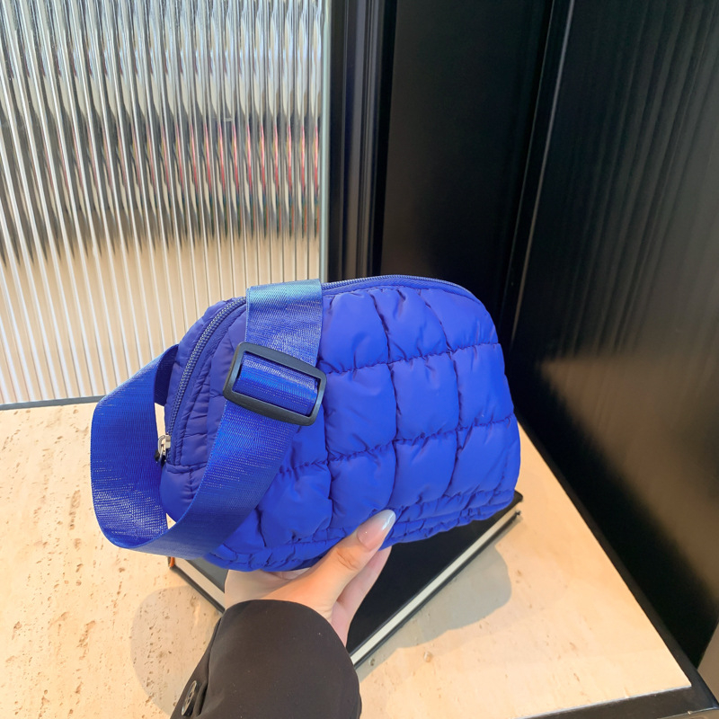 Geantă talie din nylon, crossbody, unisex, compactă, pătrată, cu fermoar și buzunare pentru telefon și buletin