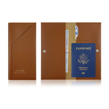 PU ādas ceļojumu dokumentu soma, 1 locījums makā, daudzfunkcionāls Passbook turētājs un logotipa pielāgošana