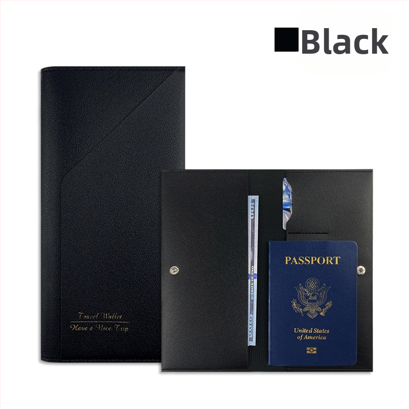 PU ādas ceļojumu dokumentu soma, 1 locījums makā, daudzfunkcionāls Passbook turētājs un logotipa pielāgošana