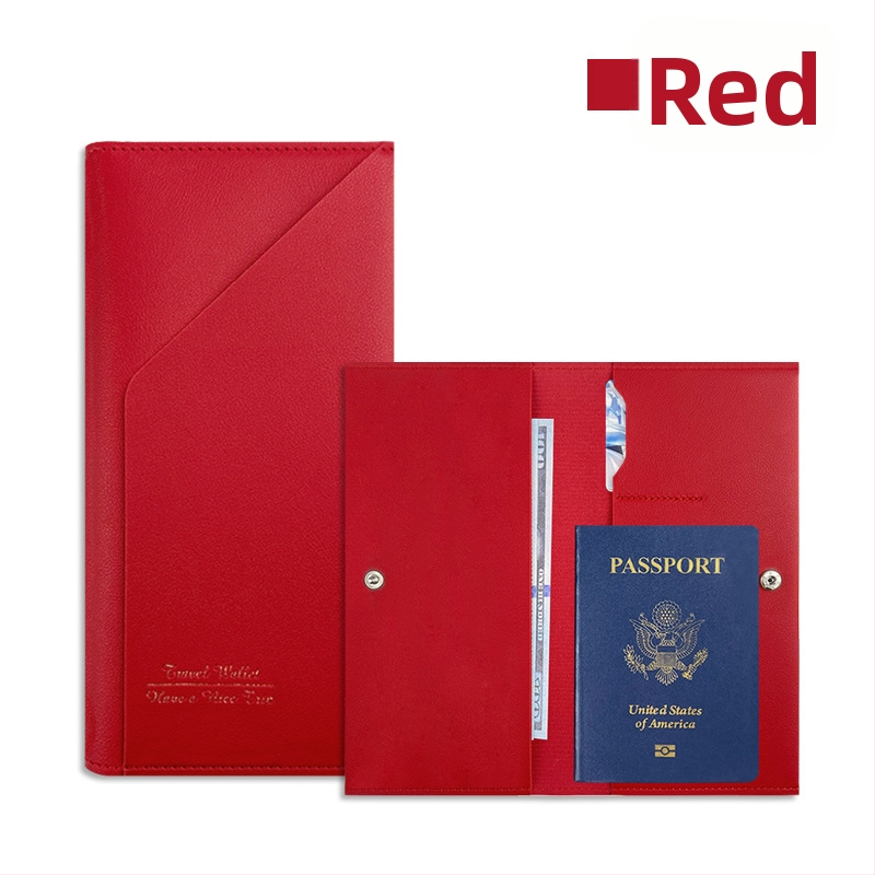 PU ādas ceļojumu dokumentu soma, 1 locījums makā, daudzfunkcionāls Passbook turētājs un logotipa pielāgošana