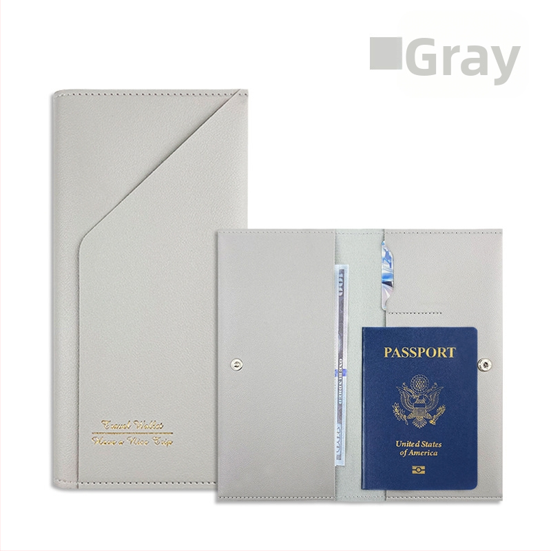 PU ādas ceļojumu dokumentu soma, 1 locījums makā, daudzfunkcionāls Passbook turētājs un logotipa pielāgošana