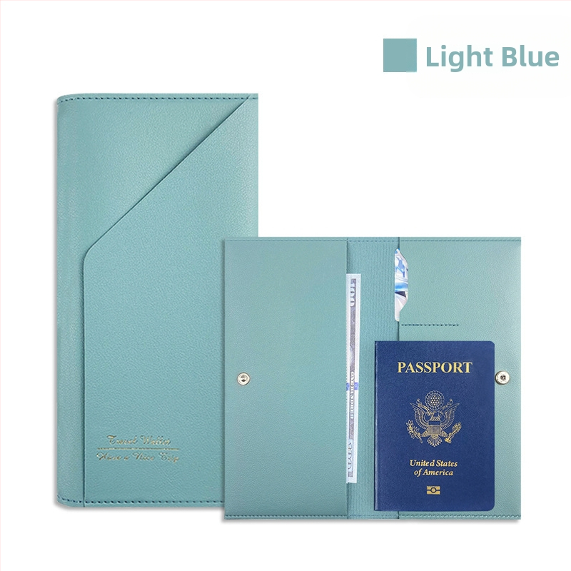 PU ādas ceļojumu dokumentu soma, 1 locījums makā, daudzfunkcionāls Passbook turētājs un logotipa pielāgošana