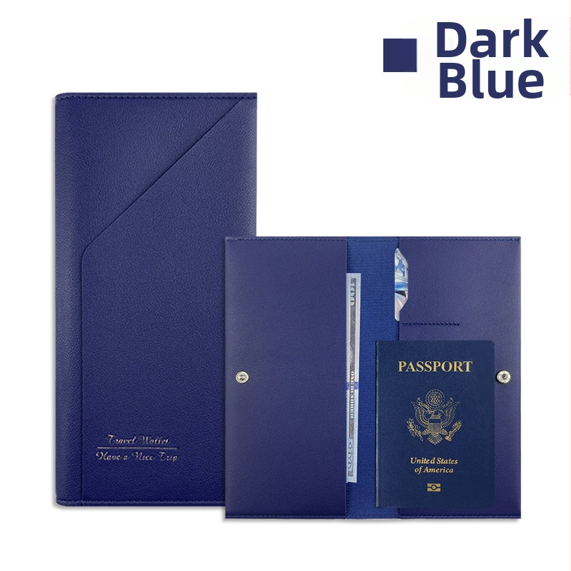 PU ādas ceļojumu dokumentu soma, 1 locījums makā, daudzfunkcionāls Passbook turētājs un logotipa pielāgošana