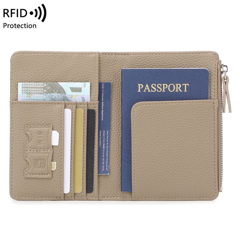 RFID paso dėklas, daugiafunkcis, iš PU odos, reljefinė tekstūra, bilietų ir dokumentų organizatorius, įdėklas kanvas