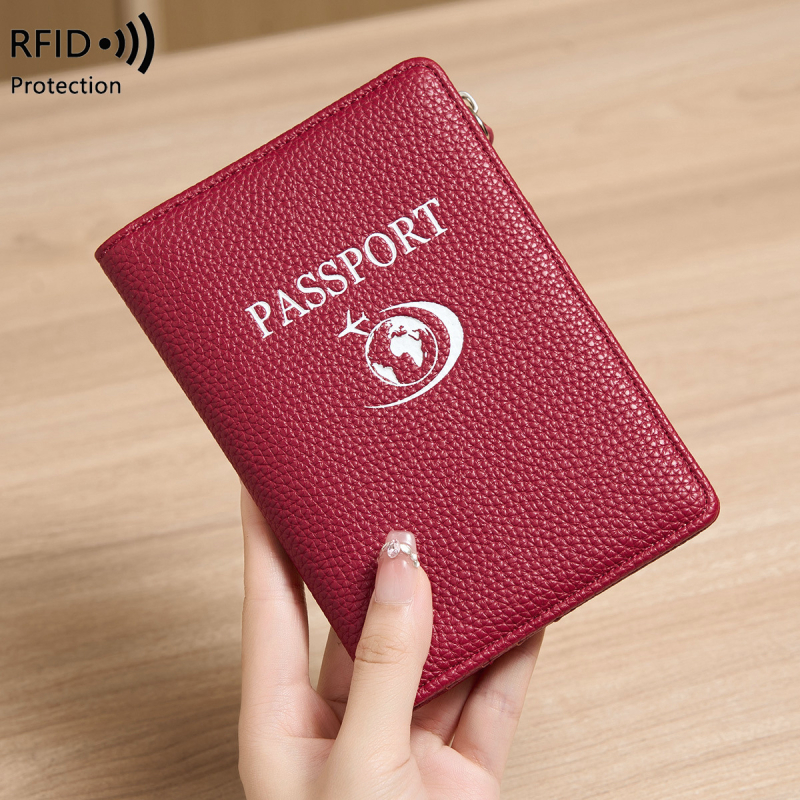RFID pases turētājs, daudzfunkcionāls, PU āda, reljefīga tekstūra, karšu un dokumentu organizētājs, iekšējā pildviela kanvas