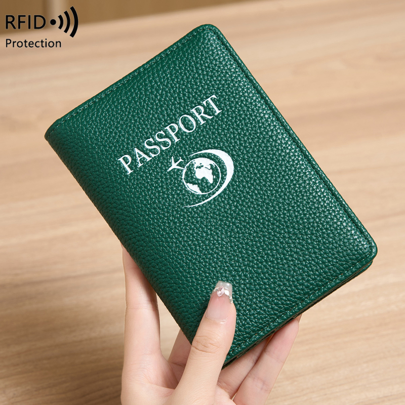RFID pases turētājs, daudzfunkcionāls, PU āda, reljefīga tekstūra, karšu un dokumentu organizētājs, iekšējā pildviela kanvas