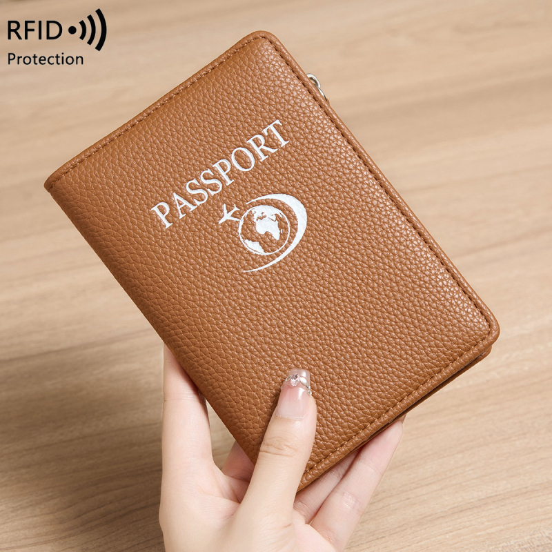 RFID pases turētājs, daudzfunkcionāls, PU āda, reljefīga tekstūra, karšu un dokumentu organizētājs, iekšējā pildviela kanvas