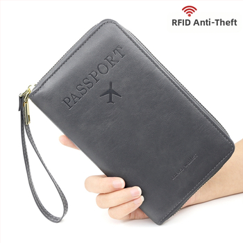 PU pasų dėklas — unisex kelioninis organizatorius, vientisas raštas, poliesterio pamušalas, Žiema 2024.