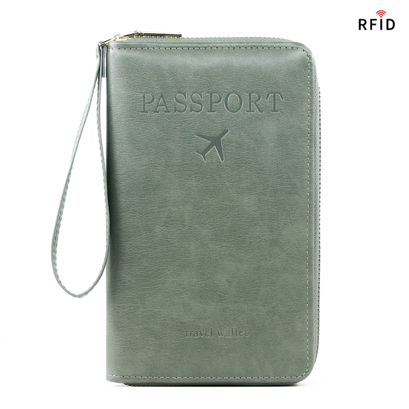 PU pasų dėklas — unisex kelioninis organizatorius, vientisas raštas, poliesterio pamušalas, Žiema 2024.